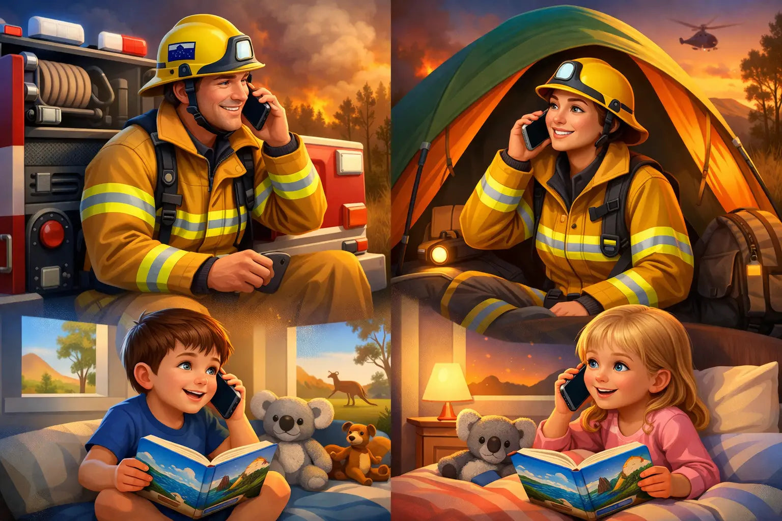 Firefighter Parent Away From Home Child Help